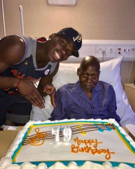 Yeo Pogba's son, Paul Pogba with his father on his 79 birthday.